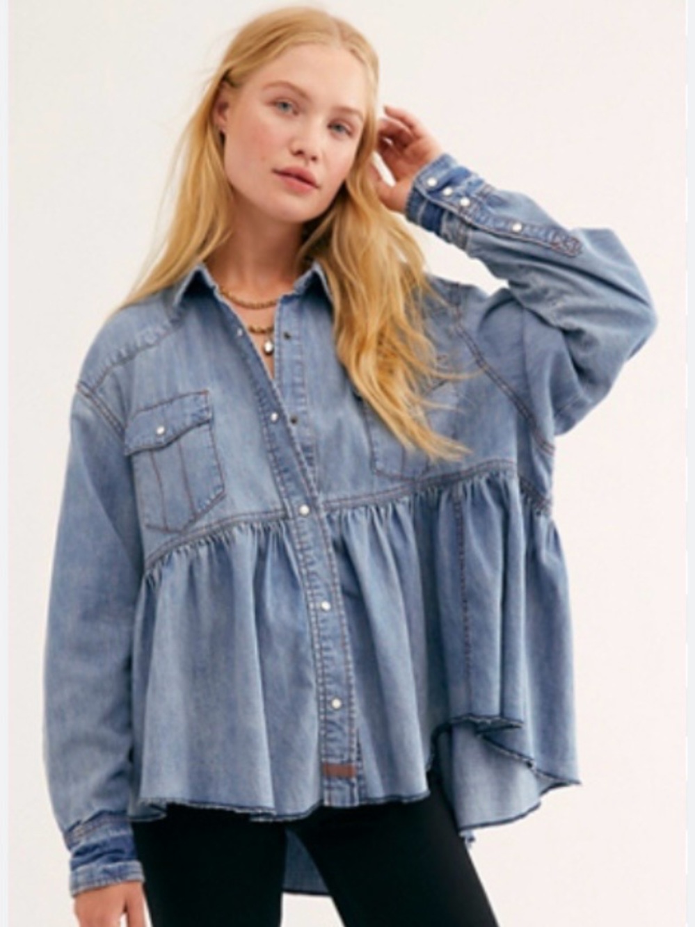 Free People We The Free Dylan Babydoll Top Size S